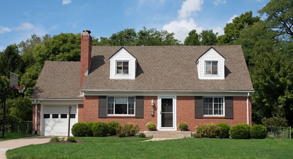 Exterior paint protects the brick