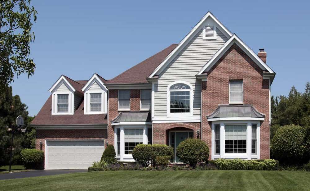 Exterior paint protects the brick