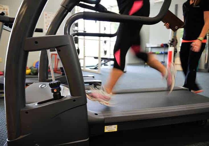 woman running in treadmill as part of performance enhancement in Active Edge Columbus Ohio