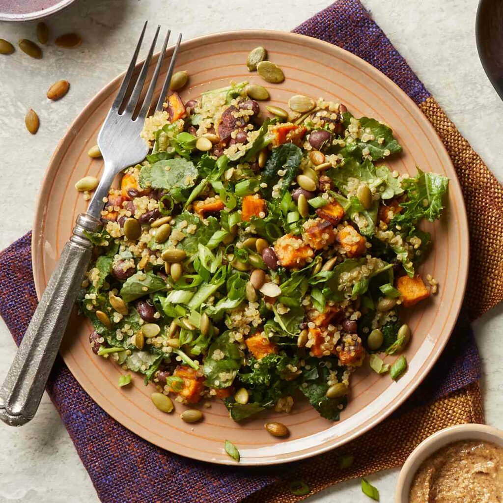 Winter Kale and Quinoa Salad with Avocado