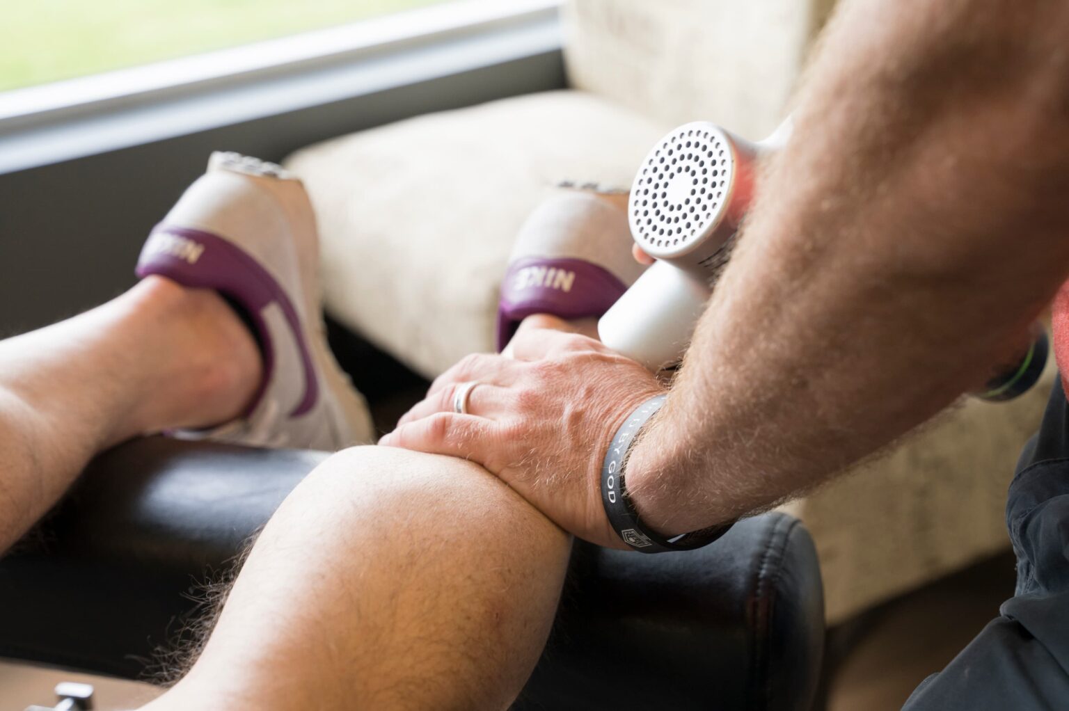 a man receiving functional treatment in his ankle from an Active Edge specialist in Columbus Ohio