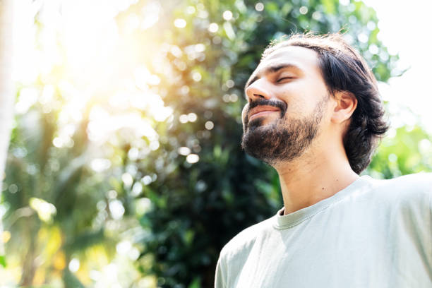 a male enjoying the outdoors and nature after a total health makeover in Columbus Ohio